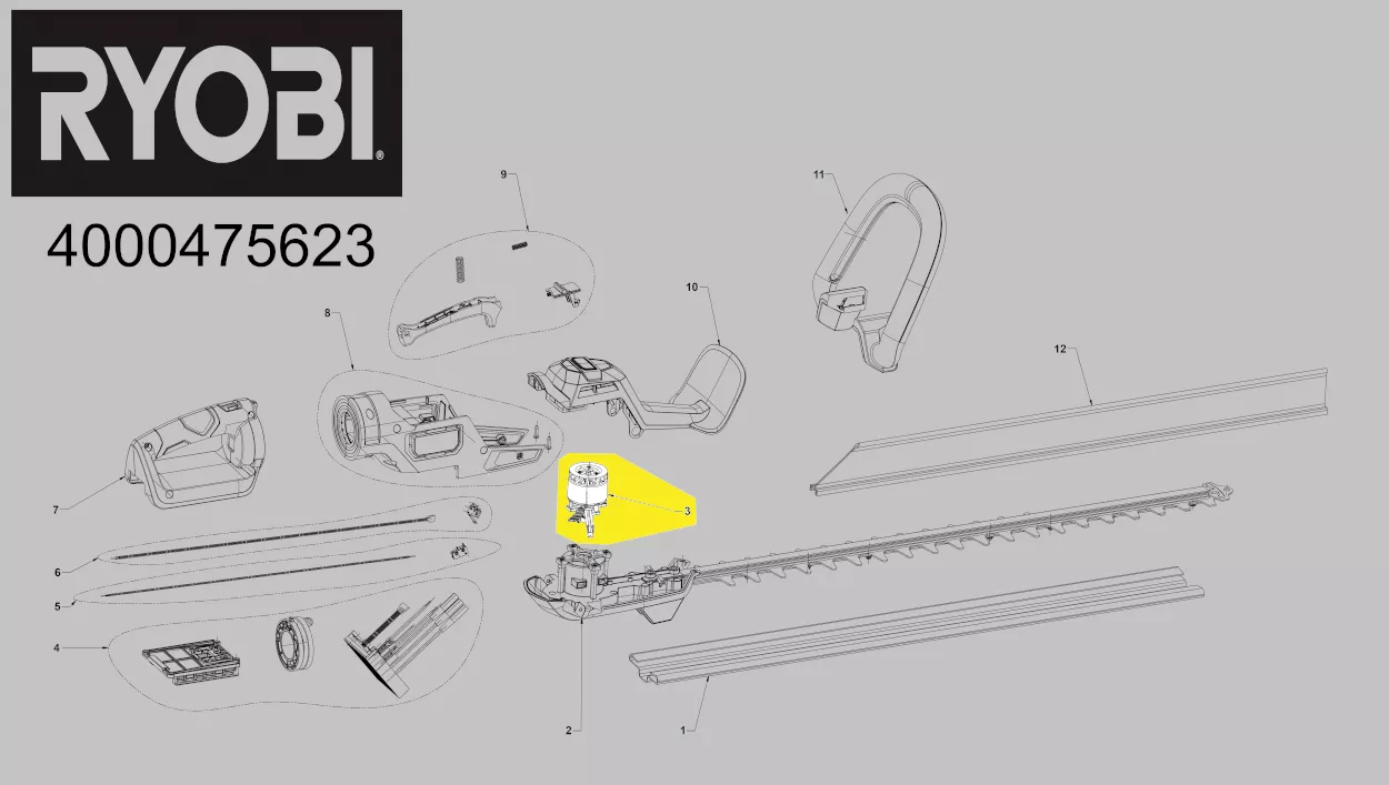 Moteur réf. 5131044880 taille-haie Ryobi